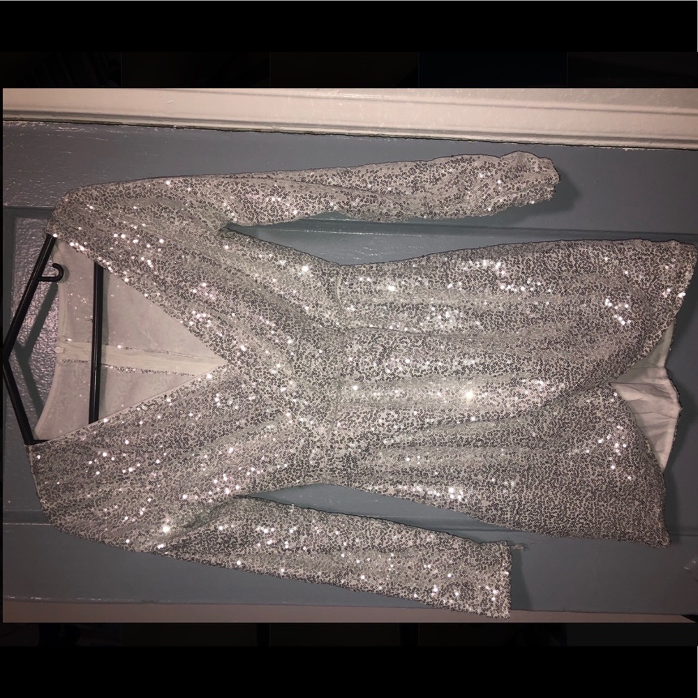 Silver Glitter Dress